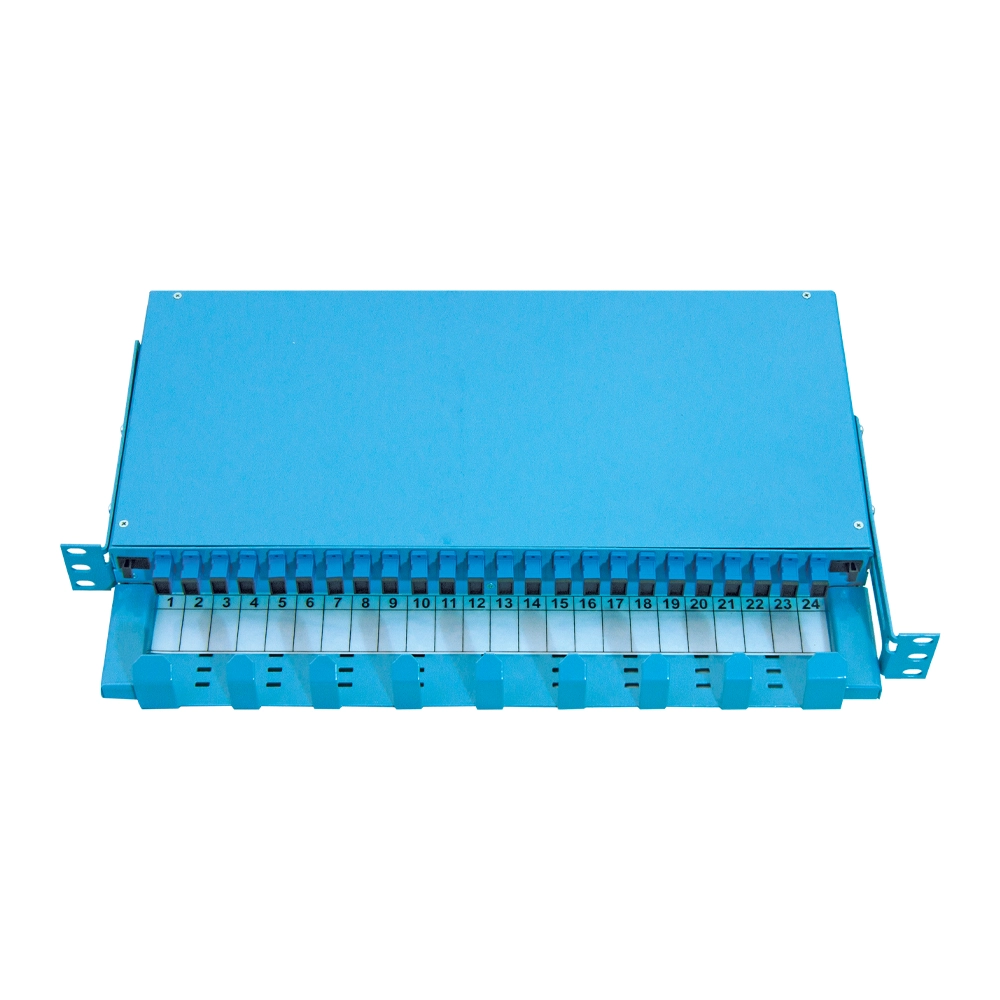 1U 19’’ ve ETSI Kablo Yöneticili Teleskopik Fiber Optik Patch Panel CAN-FPP-700
