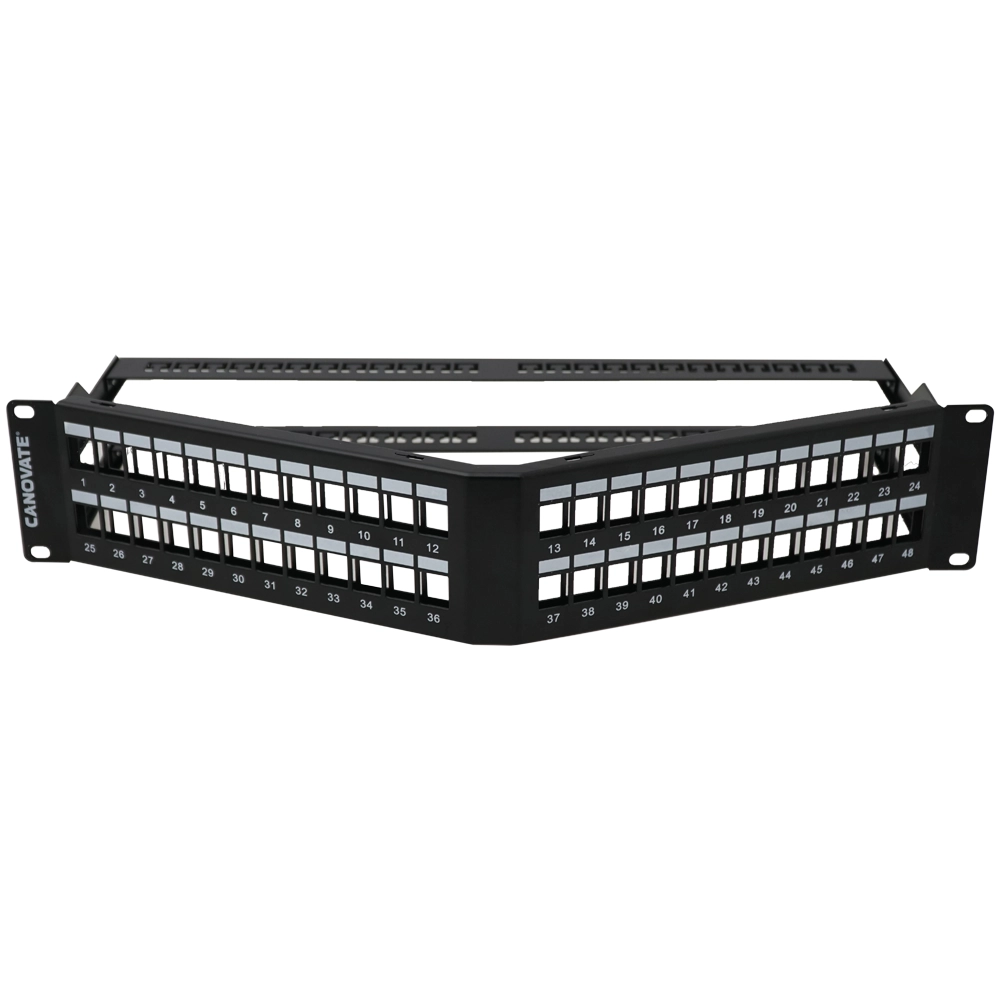 24 Port UTP/FTP Açılı Boş Patch Panel 1U / 2U
