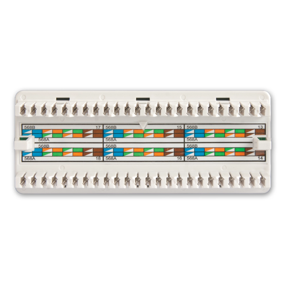 24 Port UTP Kategori 6 Patch Panel 1U