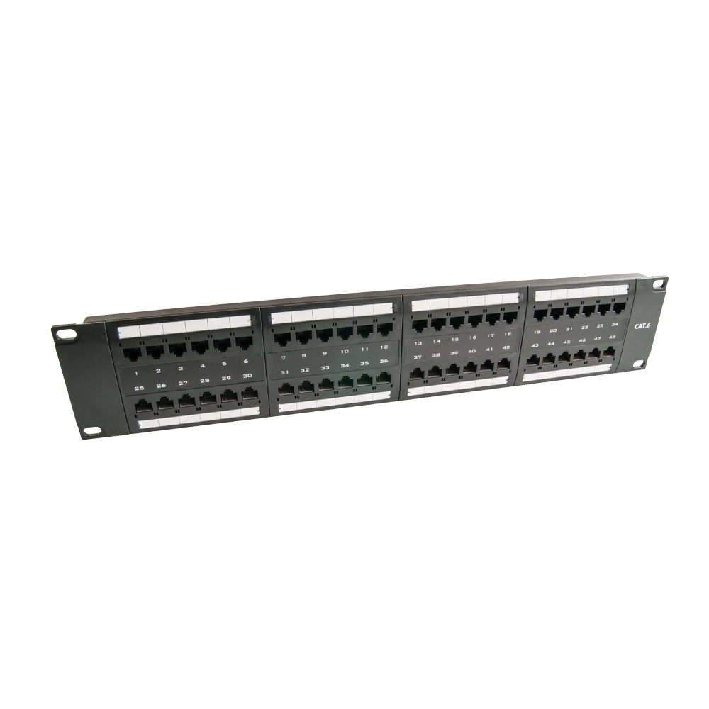48 Port UTP Kategori 6 Patch Panel 2U