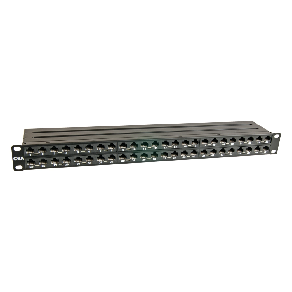48 Port UTP Kategori 6A Patch Panel 1U