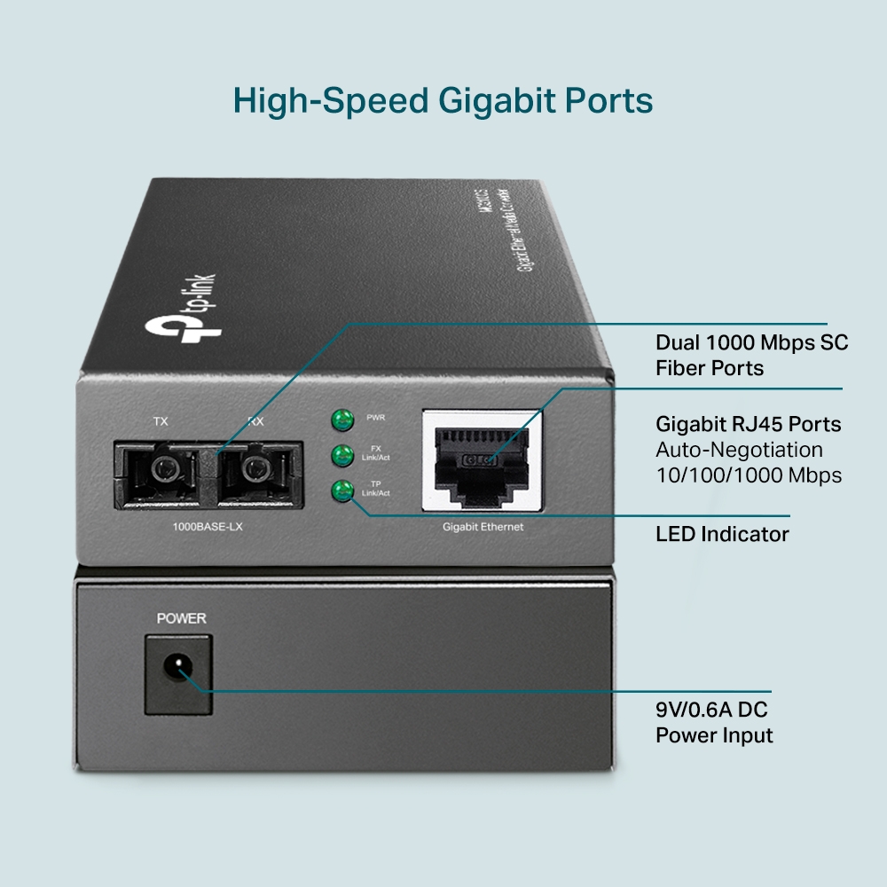 MC210CS Gigabit Single-Mode Media Converter