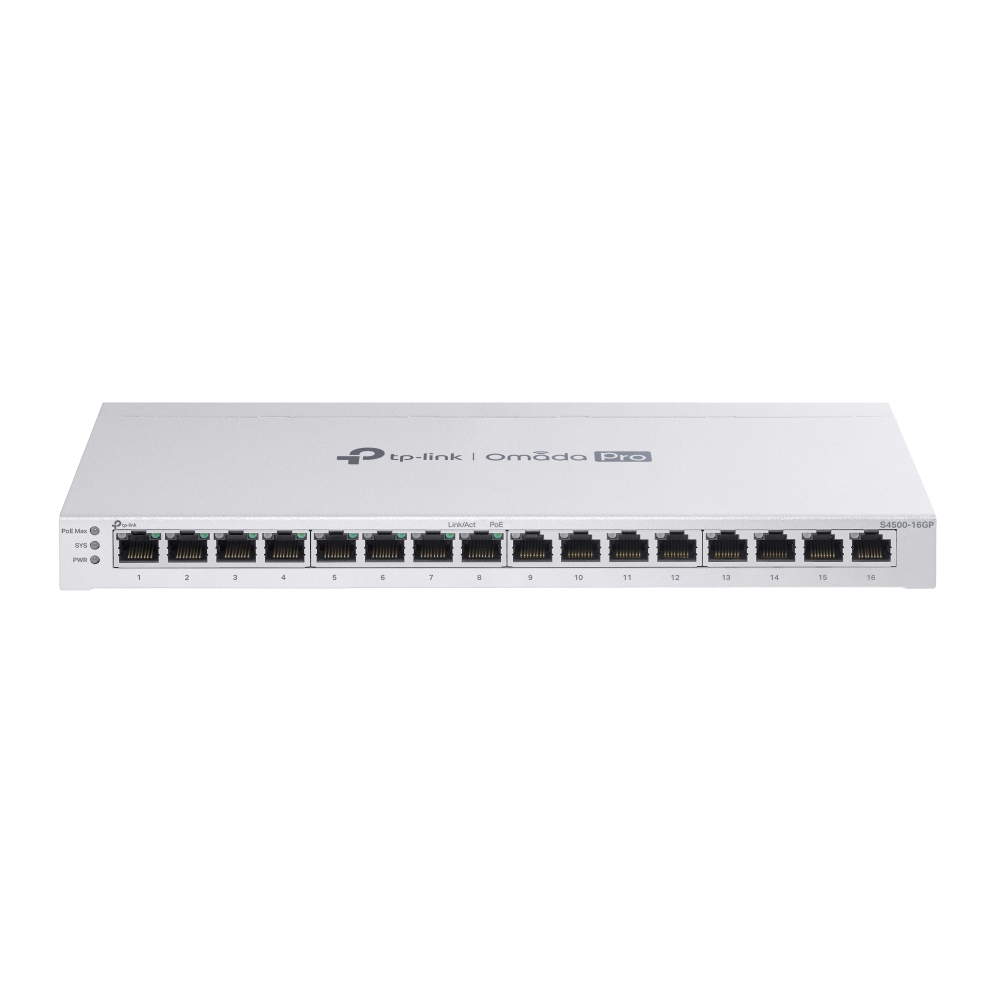 S4500-16GP 8 Bağlantı Noktalı PoE+ özellikli Omada Pro 16 Bağlantı Noktalı Gigabit Akıllı Anahtar