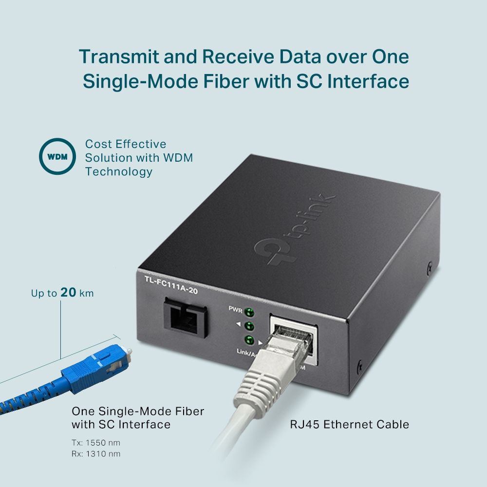 TL-FC111A-20 10/100 Mbps WDM Media Converter