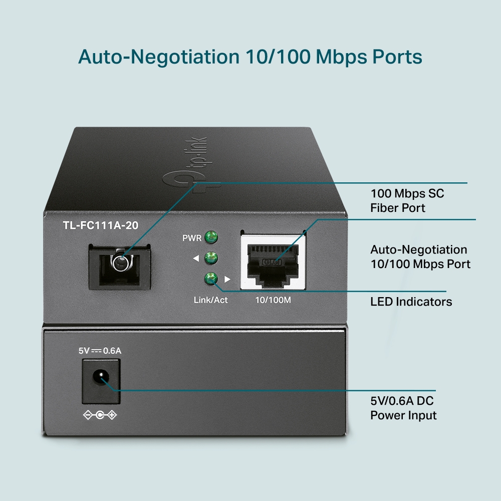 TL-FC111A-20 10/100 Mbps WDM Media Converter