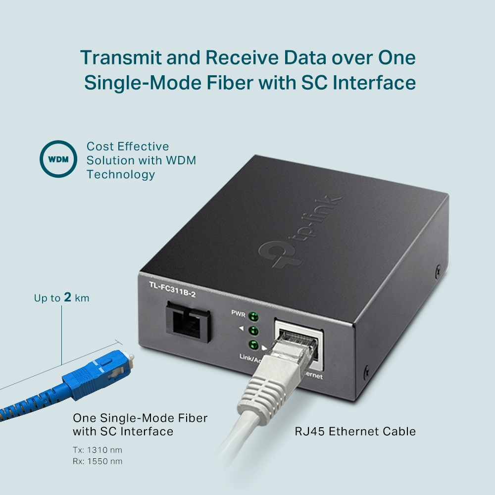 TL-FC311B-2 Gigabit WDM Media Converter