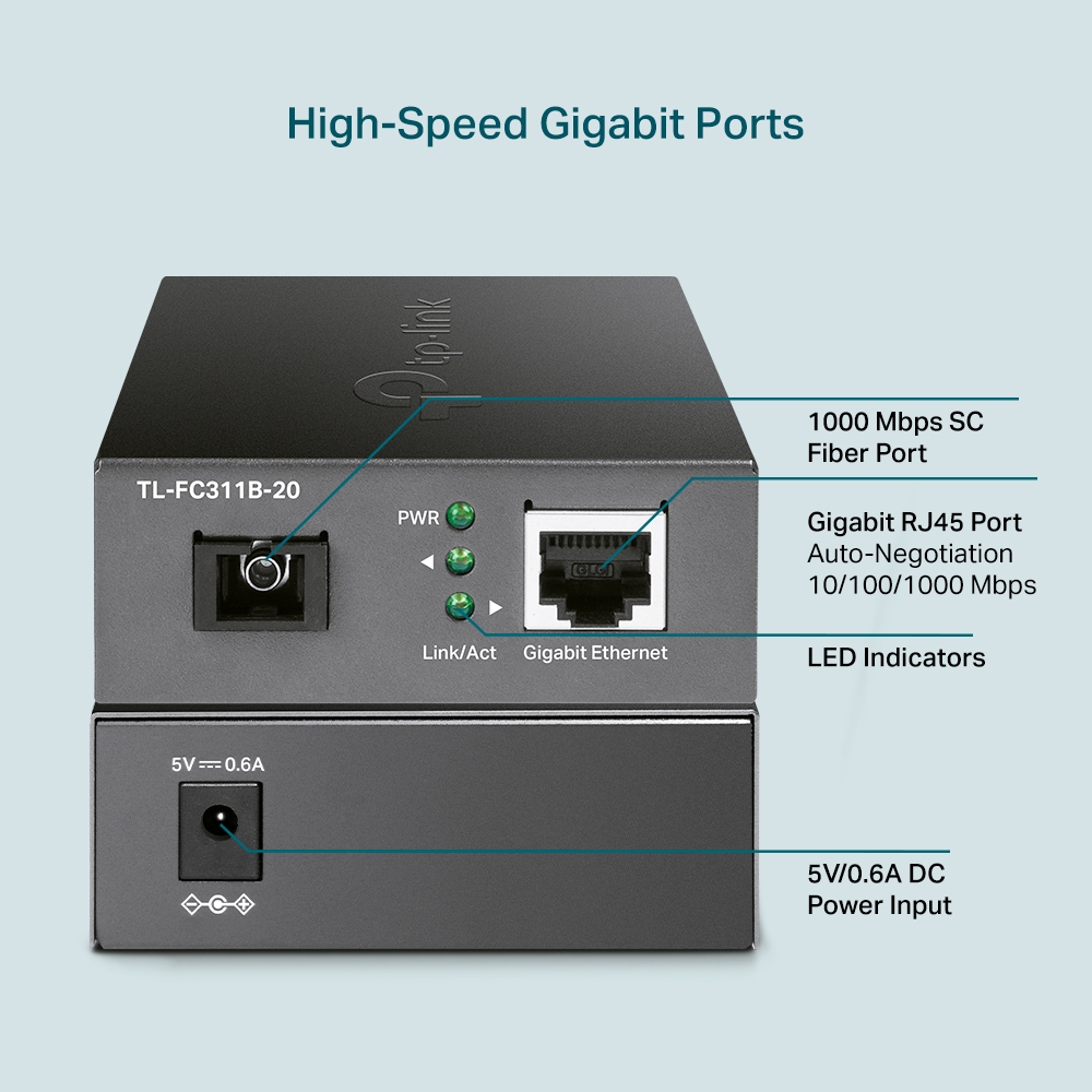 TL-FC311B-20 Gigabit WDM Media Converter