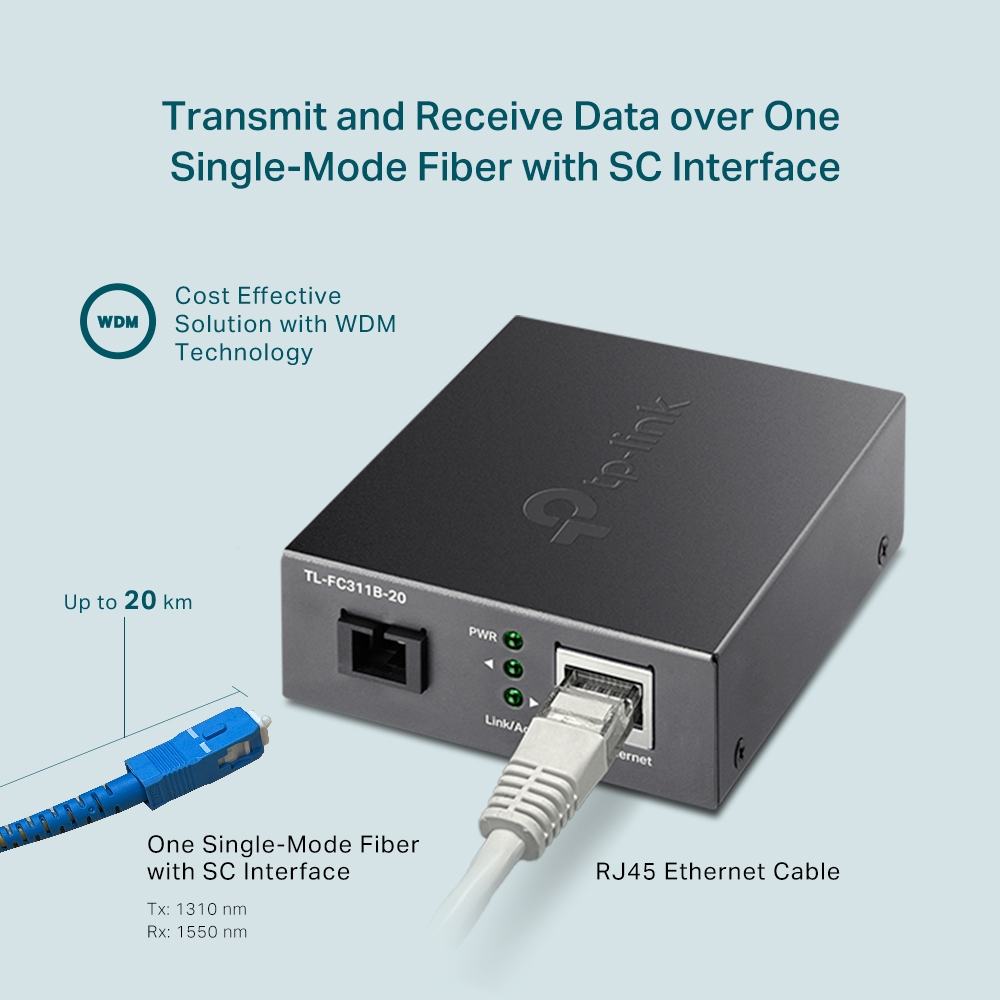 TL-FC311B-20 Gigabit WDM Media Converter