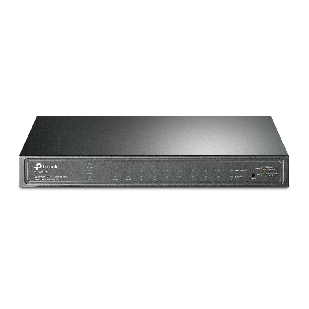 TL-SG2210P JetStream 10-Port Gigabit Smart Switch with 8-Port PoE+