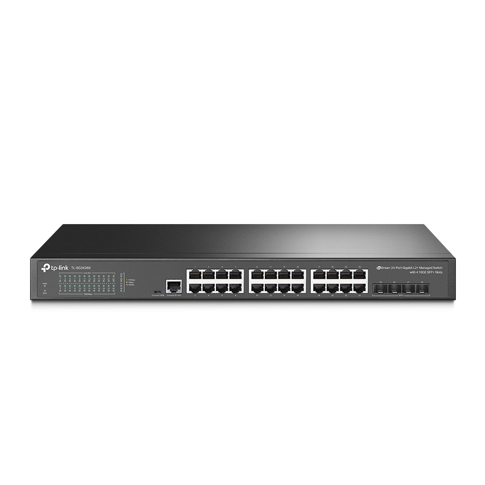 TL-SG3428X JetStream 24-Port Gigabit L2+ 4 10GE SFP+ Yuvalı Yönetilen Switch