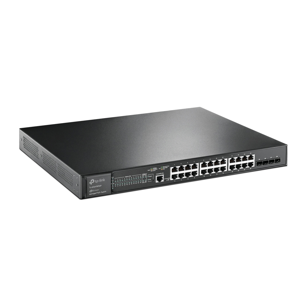 TL-SG3428XMP JetStream 24-Portlu Gigabit ve 4-Portlu 10GE SFP+ L2+ 24-Portlu PoE+ ile Yönetilen Switch