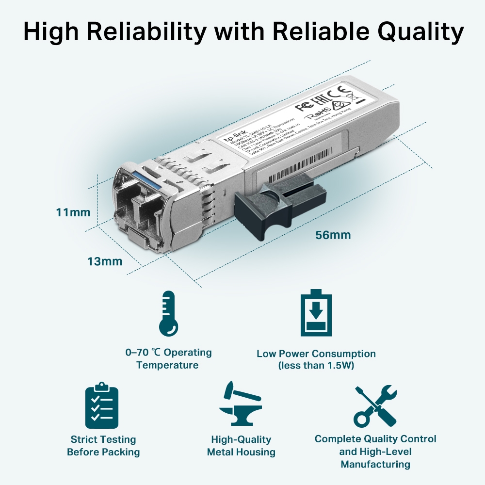 TL-SM5110-LR 10GBase-LR SFP+ LC Alıcı-Verici