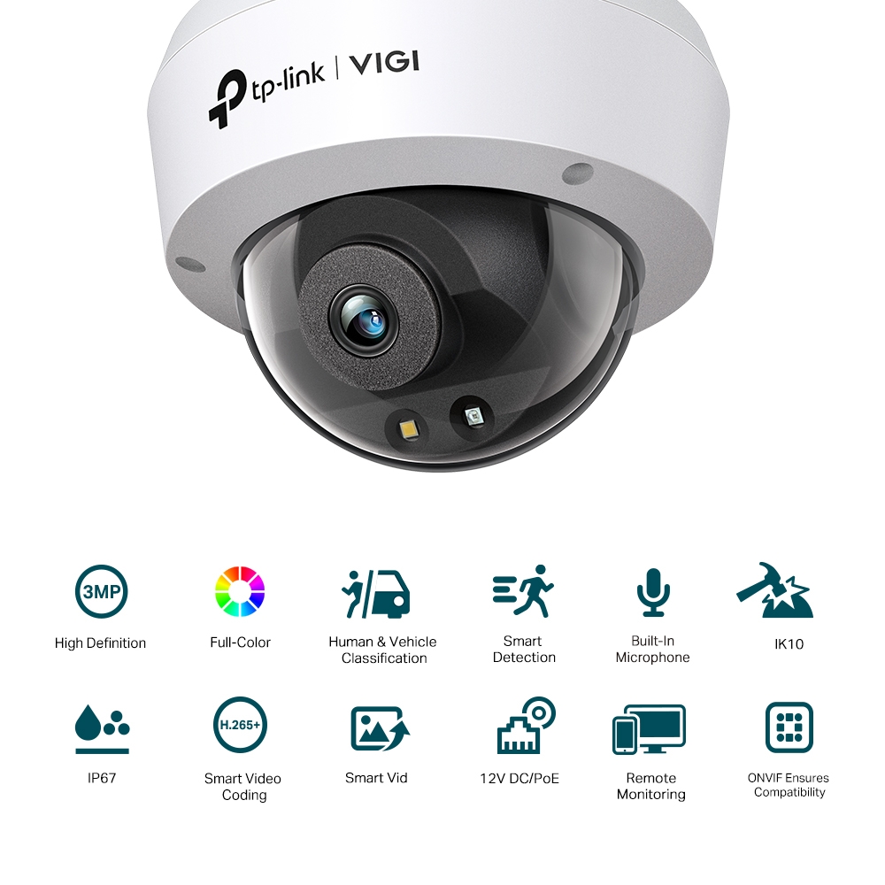 VIGI C230 3MP Tam Renkli Dome Ağ Kamerası