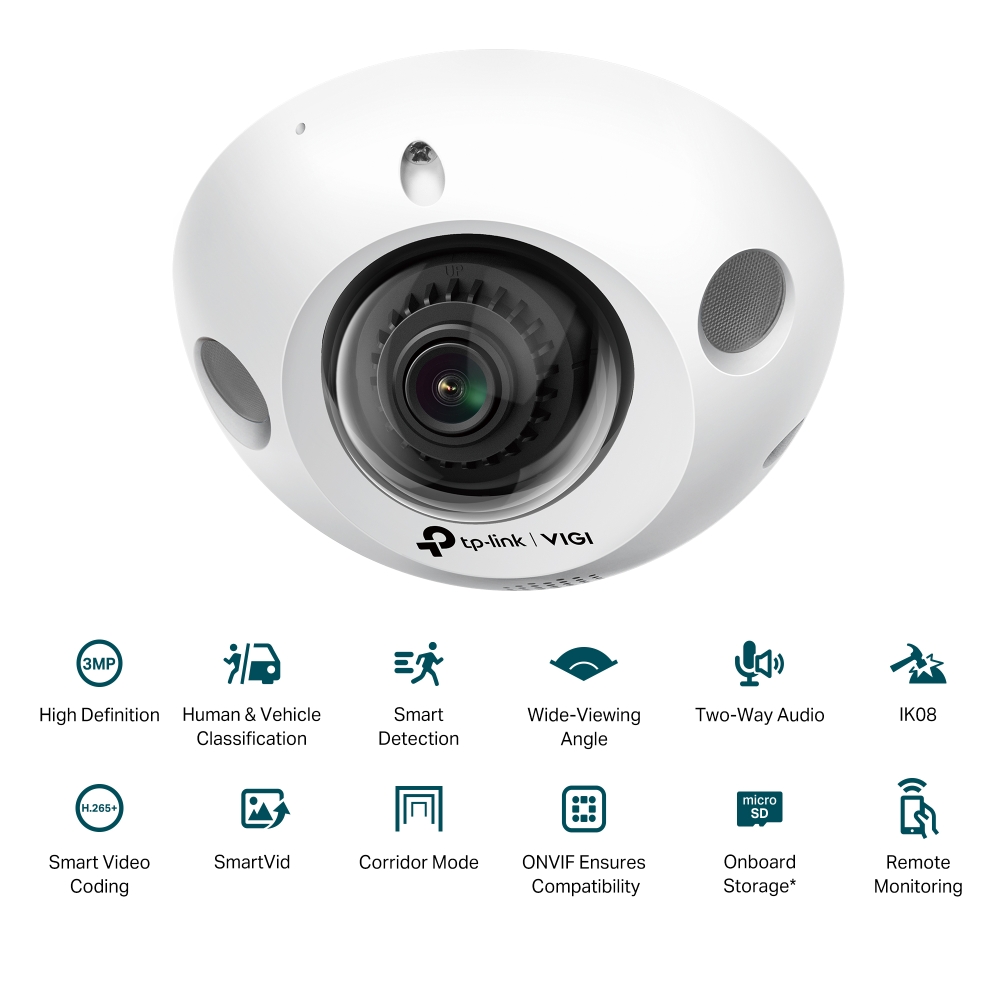 VIGI C230I Mini 3MP IR Mini Dome Ağ Kamerası