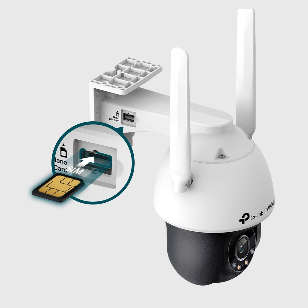 VIGI C540-4G VIGI 4MP Outdoor Full-Color 4G Pan Tilt Network Camera