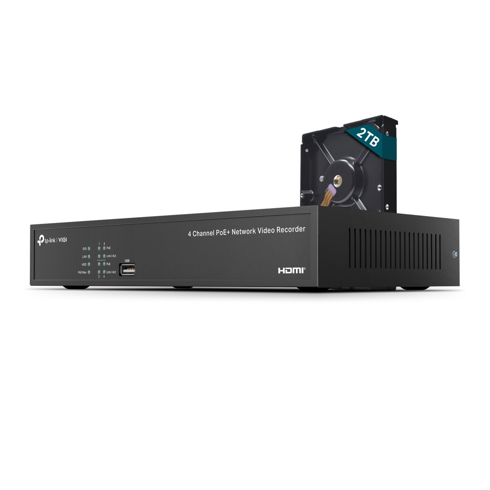 VIGI NVR1004H-4P V1 4 Channel PoE+ Network Video Recorder