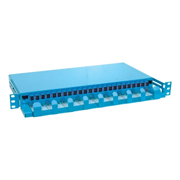 1U 19’’ ve ETSI Kablo Yöneticili Teleskopik Fiber Optik Patch Panel CAN-FPP-700